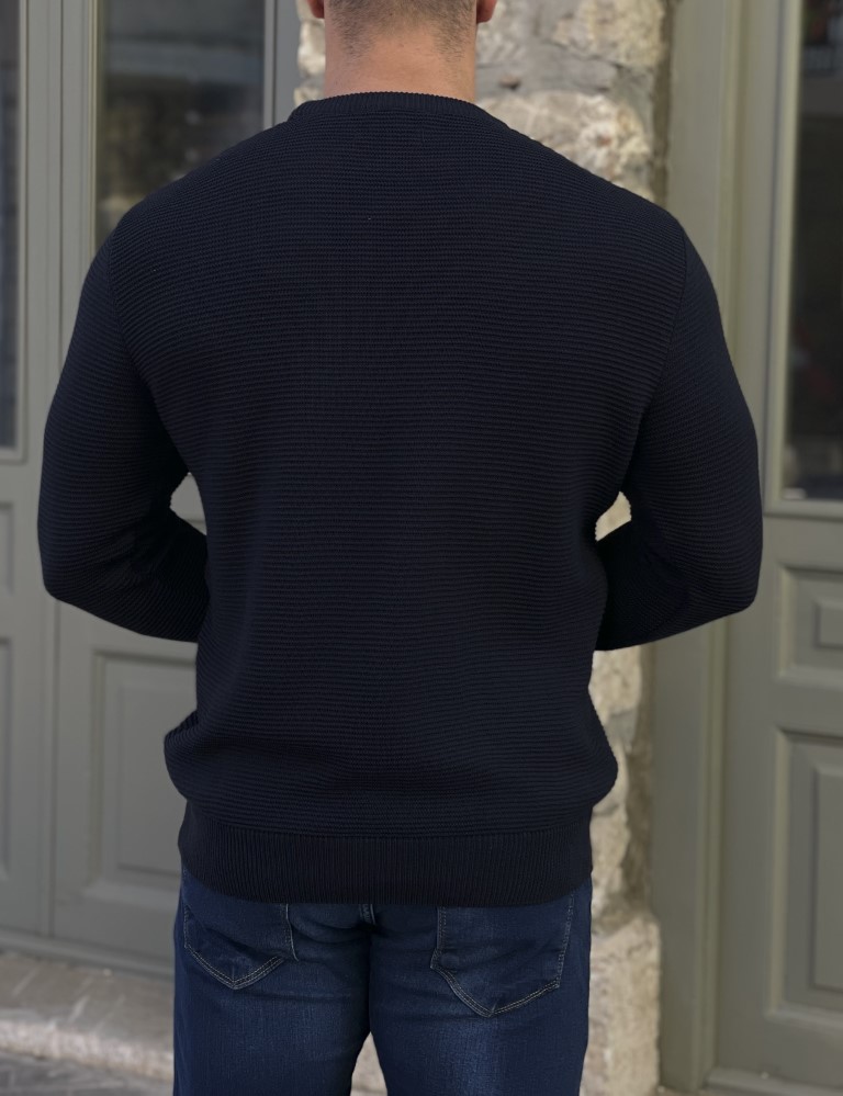 Darious ανδρικό μπλε πλεκτό πουλόβερ 24029B φωτογραφία